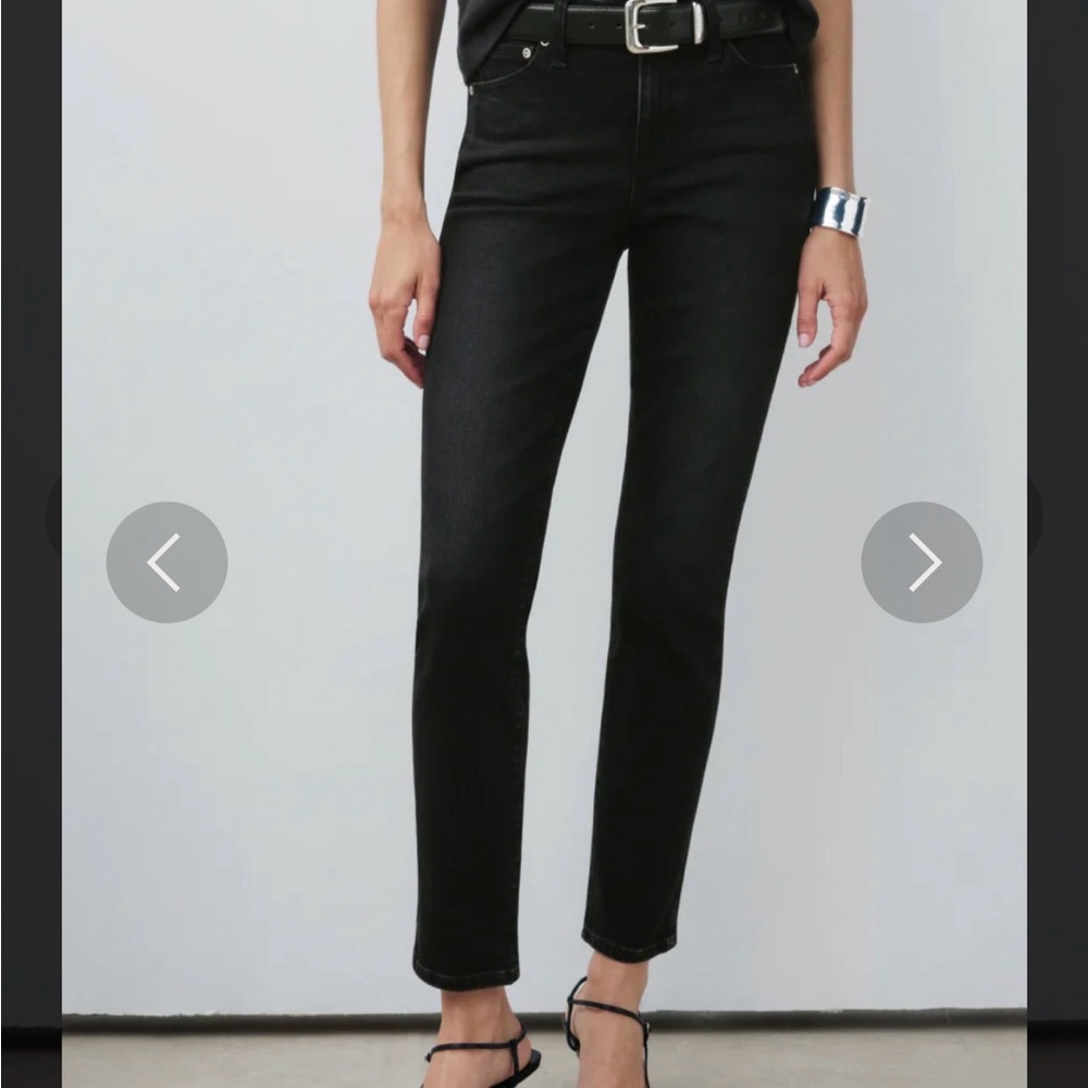 AYR Black Straight-Leg Jeans